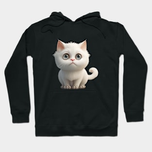 Cat Kitten Cute Adorable Humorous Illustration Hoodie